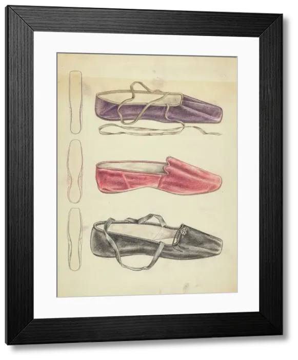 Framed Print : Slippers, c. 1940. Creator: Melita Hofmann Framed Print : Slippers, c. 1940. Creator: Melita Hofmann