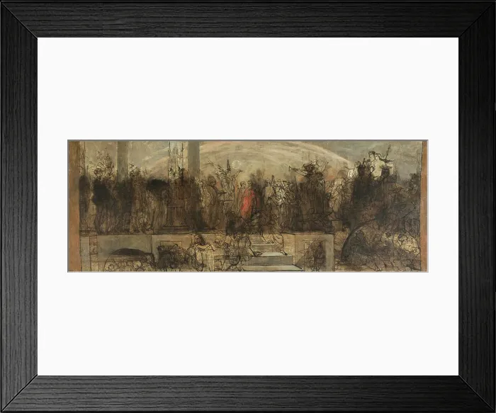 Framed Print : Universal Judgment, sketch. Creator: Auguste Barthelemy Glaize