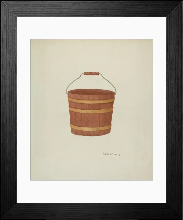 Framed Print : Shaker Cedar Basket, 1935 / 1942. Creator: Edward D. Williams Framed Print : Shaker Cedar Basket, 1935 / 1942. Creator: Edward D. Williams