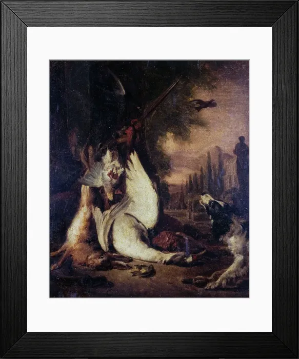 Framed Print : Dead game, between 1690 and 1715. Creator: Adriaen de Grijef Framed Print : Dead game, between 1690 and 1715. Creator: Adriaen de Grijef