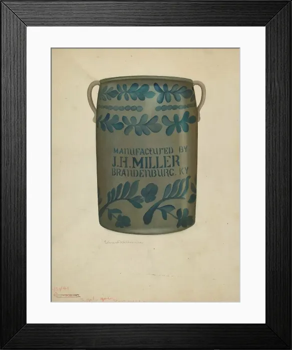 Framed Print : Stoneware Jar, c. 1941. Creator: Edward D. Williams Framed Print : Stoneware Jar, c. 1941. Creator: Edward D. Williams