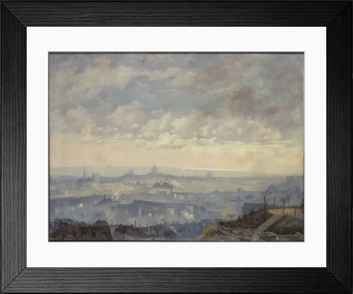 Framed Print : View of Paris, taken from the heights of Montmartre, 18th arrondissement, 1900. Creator: Marius Estienne Framed Print : View of Paris, taken from the heights of Montmartre, 18th arrondissement, 1900. Creator: Marius Estienne