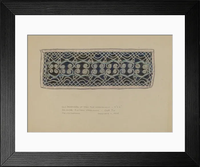 Framed Print : Beadwork, 1935. Creator: Melita Hofmann