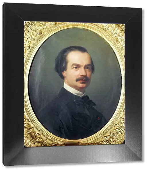 Portrait of Auguste Maquet (1813-1888), writer, collaborator of Alexandre Dumas, 1867. Creator: Louis Stanislas Faivre-Duffer