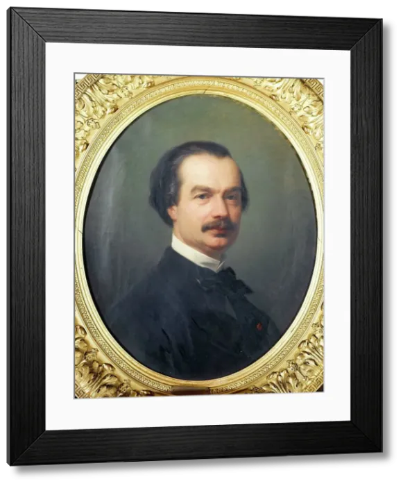 Framed Print : Portrait of Auguste Maquet (1813-1888), writer, collaborator of Alexandre Dumas, 1867. Creator: Louis Stanislas Faivre-Duffer Framed Print : Portrait of Auguste Maquet (1813-1888), writer, collaborator of Alexandre Dumas, 1867. Creator: Louis Stanislas Faivre-Duffer