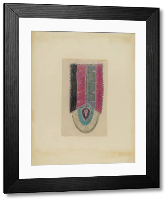 Framed Print : Moccasin Beadwork, 1935 / 1942. Creator: Melita Hofmann Framed Print : Moccasin Beadwork, 1935 / 1942. Creator: Melita Hofmann