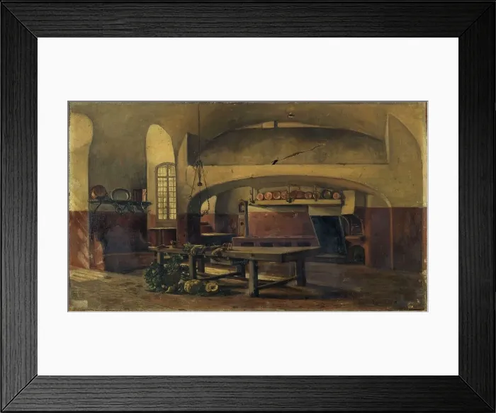 Framed Print : The kitchens of the Château de Maisons-sur-Seine, c1881 — 1891. Creator: Rene Maurice Fath Framed Print : The kitchens of the Château de Maisons-sur-Seine, c1881 — 1891. Creator: Rene Maurice Fath