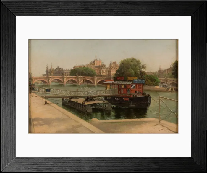 Framed Print : Pont-Neuf seen from the Louvre quay, 1900. Creator: Julien Hippolyte Feron Framed Print : Pont-Neuf seen from the Louvre quay, 1900. Creator: Julien Hippolyte Feron