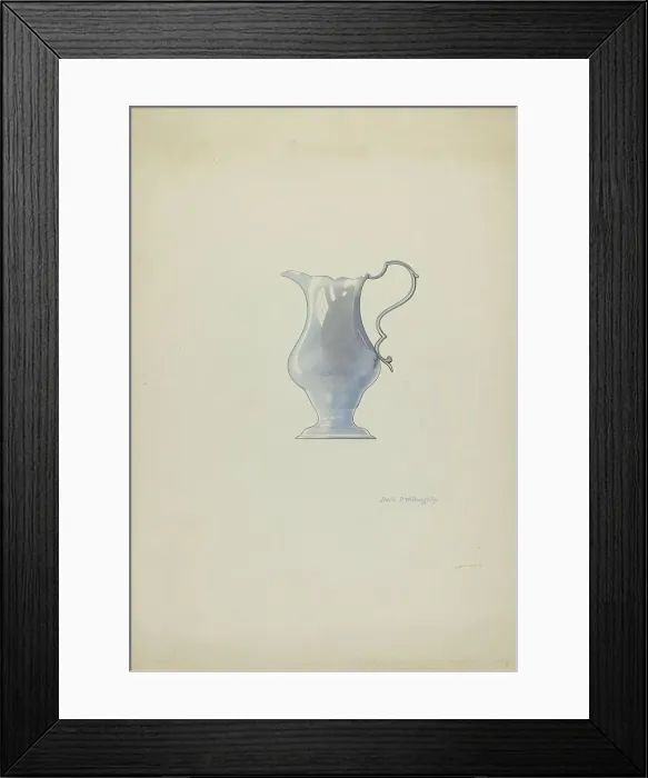 Framed Print : Silver Pitcher, c. 1937. Creator: David P. Willoughby Framed Print : Silver Pitcher, c. 1937. Creator: David P. Willoughby
