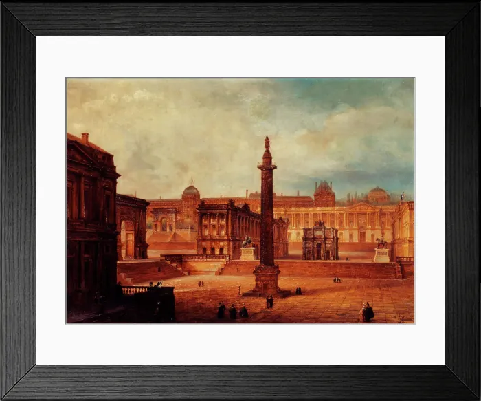 Framed Print : Composite view of Parisian landmarks, 1836. Creator: Domenico Ferri Framed Print : Composite view of Parisian landmarks, 1836. Creator: Domenico Ferri