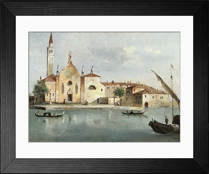 Framed Print : View of the island of Santa Maria delle Grazie. Creators: Francesco Guardi, Giacomo Guardi Framed Print : View of the island of Santa Maria delle Grazie. Creators: Francesco Guardi, Giacomo Guardi
