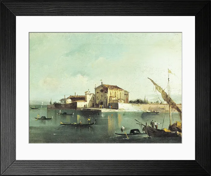 Framed Print : View of the island of San Cristoforo di Murano. Creators: Francesco Guardi, Giacomo Guardi Framed Print : View of the island of San Cristoforo di Murano. Creators: Francesco Guardi, Giacomo Guardi