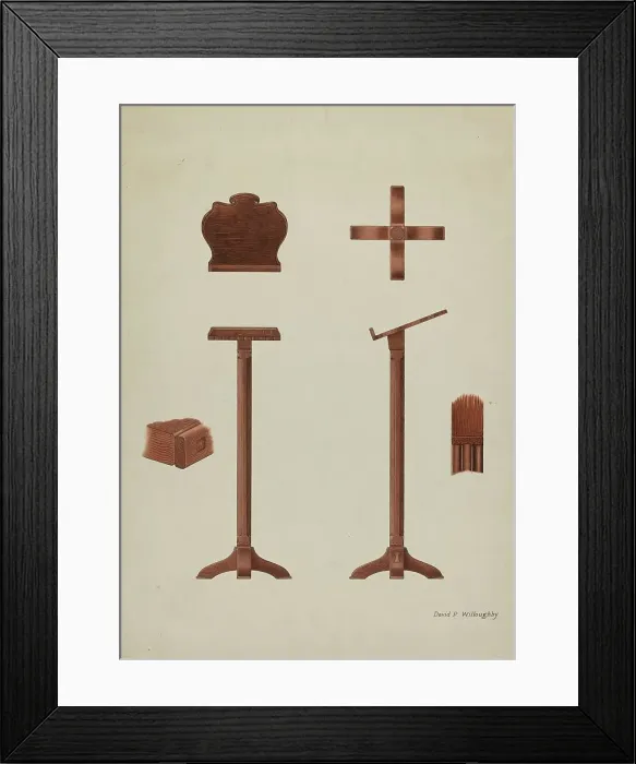 Framed Print : Lectern (Reading Stand), c. 1936. Creator: David P. Willoughby Framed Print : Lectern (Reading Stand), c. 1936. Creator: David P. Willoughby