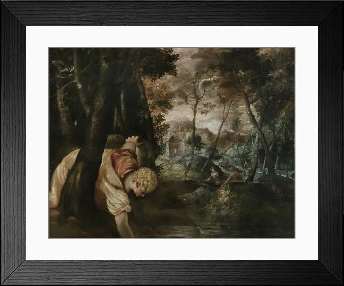 Framed Print : Narcissus, 1550s. Creator: Tintoretto, Jacopo (1518-1594) Framed Print : Narcissus, 1550s. Creator: Tintoretto, Jacopo (1518-1594)