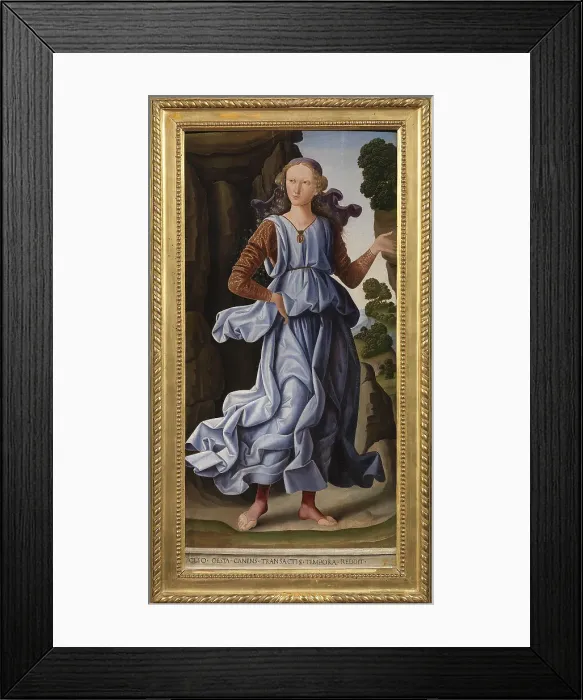 Framed Print : The Muse Clio, ca 1475-1480. Creator: Santi, Giovanni (ca 1435-1494) Framed Print : The Muse Clio, ca 1475-1480. Creator: Santi, Giovanni (ca 1435-1494)