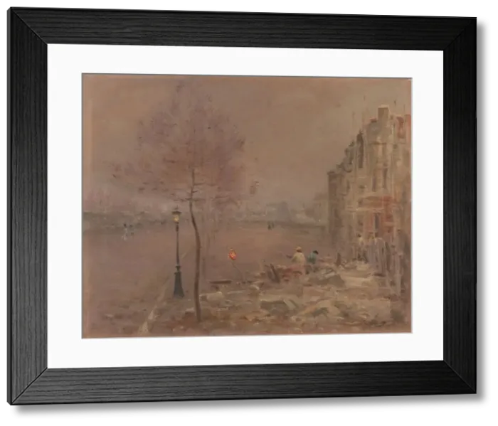 Framed Print : Boulevard Berthier, evening, c1890. Creator: Alexandre Gaston Guignard Framed Print : Boulevard Berthier, evening, c1890. Creator: Alexandre Gaston Guignard