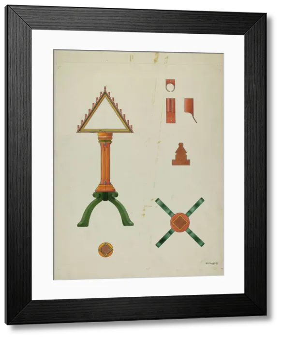 Framed Print : Tenebrae Candelabra, c. 1936. Creator: David P. Willoughby Framed Print : Tenebrae Candelabra, c. 1936. Creator: David P. Willoughby