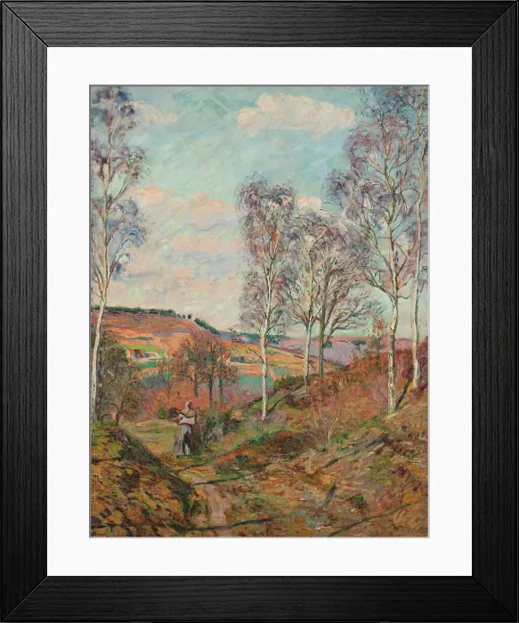 Framed Print : The path to the valley, 1885. Creator: Armand Guillaumin Framed Print : The path to the valley, 1885. Creator: Armand Guillaumin