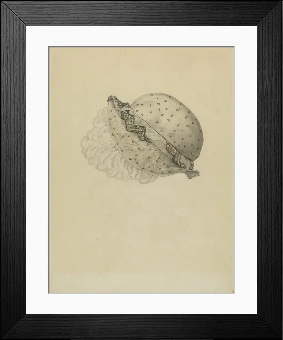 Framed Print : Empire Bonnet, 1935 / 1942. Creator: Melita Hofmann Framed Print : Empire Bonnet, 1935 / 1942. Creator: Melita Hofmann