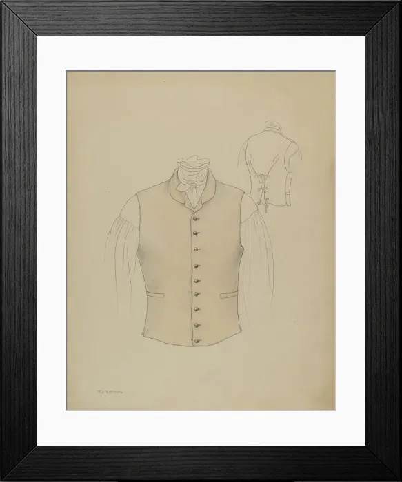 Framed Print : Waistcoat, c. 1936. Creator: Melita Hofmann Framed Print : Waistcoat, c. 1936. Creator: Melita Hofmann