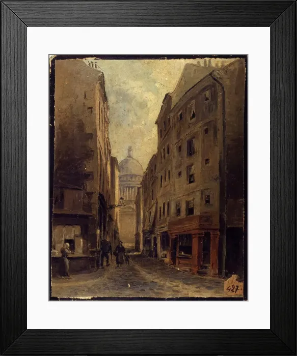 Framed Print : Rue Sept-Voies (current rue Valette), current 5th arrondissement, c1855 — 1865. Creator: Charles Fichot Framed Print : Rue Sept-Voies (current rue Valette), current 5th arrondissement, c1855 — 1865. Creator: Charles Fichot