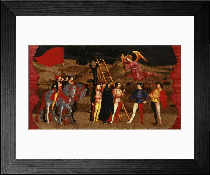 Framed Print : The Miracle of the Desecrated Host (Predella Panel for the church of Corpus Domini in... 1465-1469. Creator: Uccello, Paolo (1397-1475) Framed Print : The Miracle of the Desecrated Host (Predella Panel for the church of Corpus Domini in... 1465-1469. Creator: Uccello, Paolo (1397-1475)