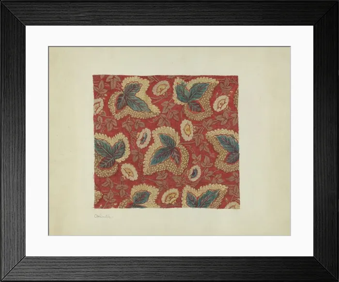 Framed Print : Printed Cotton, c. 1940. Creator: Charlotte Winter Framed Print : Printed Cotton, c. 1940. Creator: Charlotte Winter