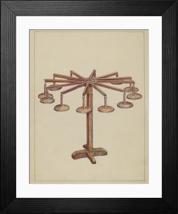 Framed Print : Candle Holder, c. 1937. Creator: Charlotte Winter Framed Print : Candle Holder, c. 1937. Creator: Charlotte Winter
