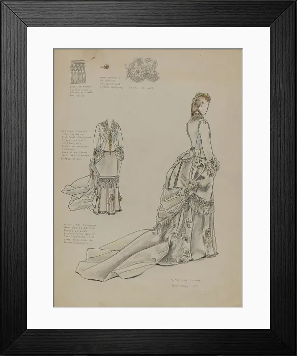 Framed Print : Wedding Dress, c. 1936. Creator: Melita Hofmann Framed Print : Wedding Dress, c. 1936. Creator: Melita Hofmann