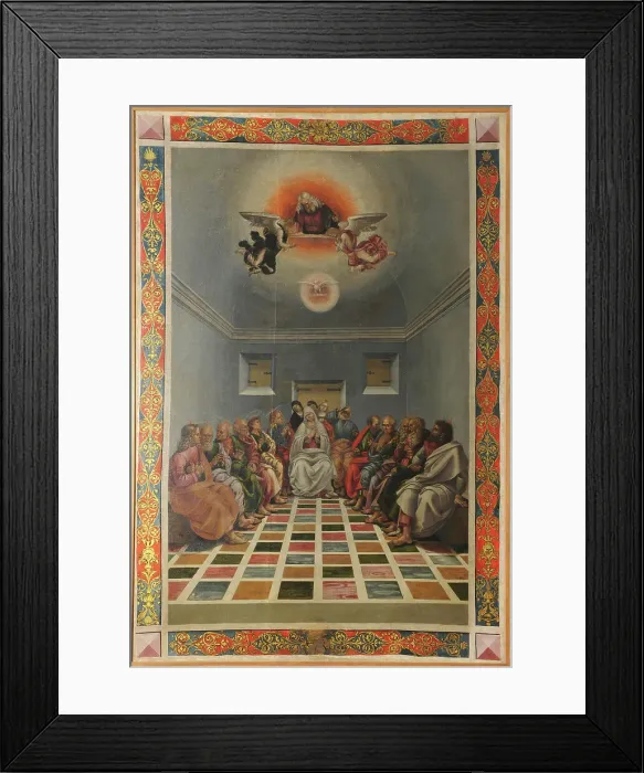 Framed Print : The Descent of the Holy Spirit, 1494. Creator: Signorelli, Luca (ca 1441-1523) Framed Print : The Descent of the Holy Spirit, 1494. Creator: Signorelli, Luca (ca 1441-1523)