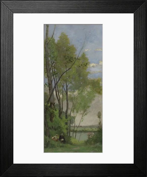 Framed Print : Sketch for the festival staircase of the Hotel de Ville in Paris: Banks of the Seine, c1888-1890. Creator: Hector Hanoteau Framed Print : Sketch for the festival staircase of the Hotel de Ville in Paris: Banks of the Seine, c1888-1890. Creator: Hector Hanoteau