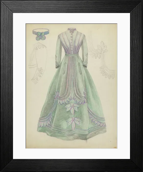 Framed Print : Silk Gown, c. 1936. Creator: Tabea Hosier Framed Print : Silk Gown, c. 1936. Creator: Tabea Hosier