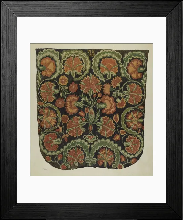 Framed Print : Bedspread, c. 1940. Creator: Charlotte Winter Framed Print : Bedspread, c. 1940. Creator: Charlotte Winter