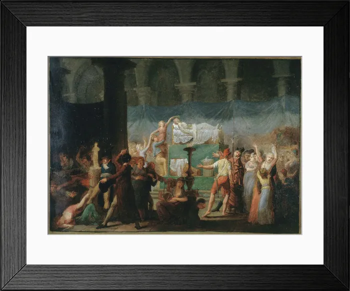 Framed Print : Marat's funeral, at Cordeliers church, July 15 and 16, 1793. Creator: Fougeat Framed Print : Marat's funeral, at Cordeliers church, July 15 and 16, 1793. Creator: Fougeat