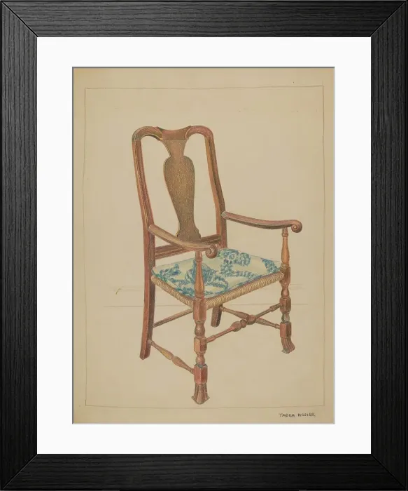 Framed Print : Armchair, c. 1936. Creator: Tabea Hosier Framed Print : Armchair, c. 1936. Creator: Tabea Hosier