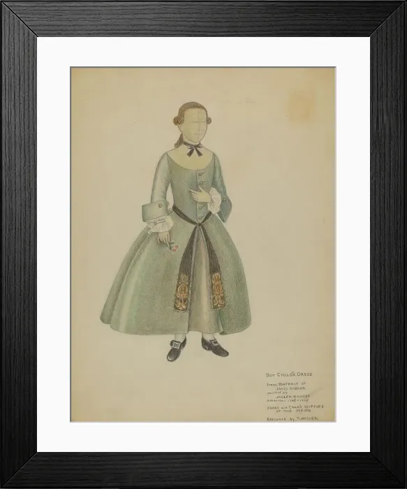 Framed Print : Boy's Dress, c. 1936. Creator: Tabea Hosier Framed Print : Boy's Dress, c. 1936. Creator: Tabea Hosier