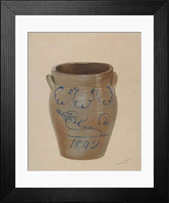 Framed Print : Butter Crock, 1936. Creator: Jerome Hoxie Framed Print : Butter Crock, 1936. Creator: Jerome Hoxie