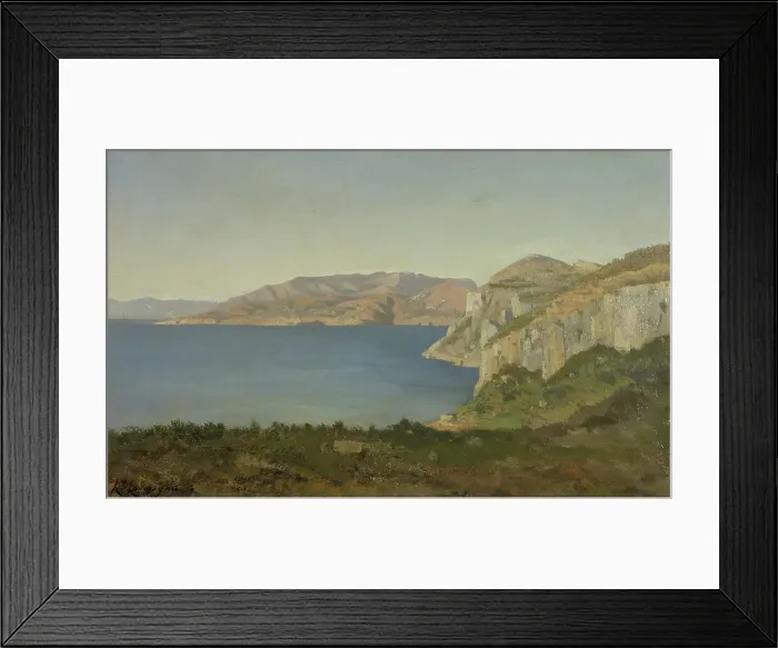 Framed Print : The Cote d'Azur, bay on the Mediterranean, between 1890 and 1915. Creator: Henri-Joseph Harpignies Framed Print : The Cote d'Azur, bay on the Mediterranean, between 1890 and 1915. Creator: Henri-Joseph Harpignies