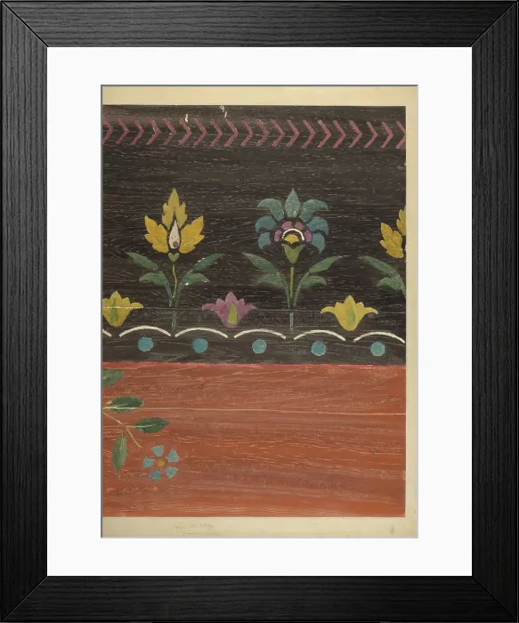 Framed Print : Stencilled Floor, c. 1938. Creator: Jerome Hoxie Framed Print : Stencilled Floor, c. 1938. Creator: Jerome Hoxie