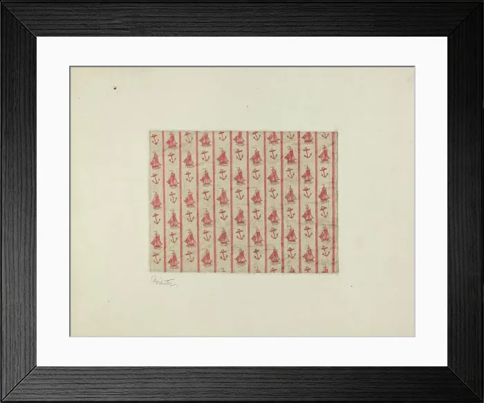 Framed Print : Printed Cotton, c. 1941. Creator: Charlotte Winter Framed Print : Printed Cotton, c. 1941. Creator: Charlotte Winter