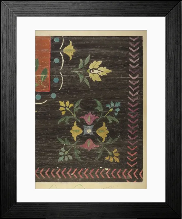 Framed Print : Stencilled Floor, c. 1938. Creator: Jerome Hoxie