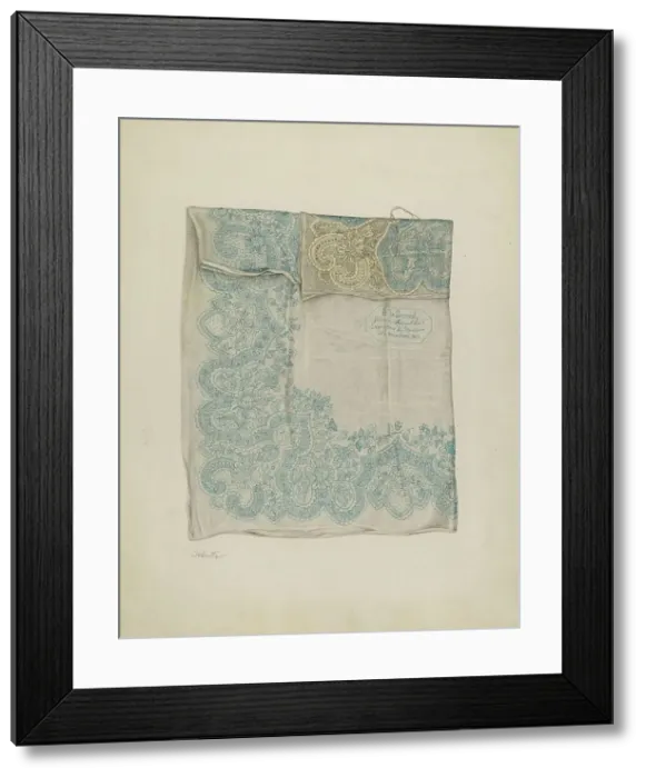 Framed Print : Handkerchief, 1935 / 1942. Creator: Charlotte Winter Framed Print : Handkerchief, 1935 / 1942. Creator: Charlotte Winter