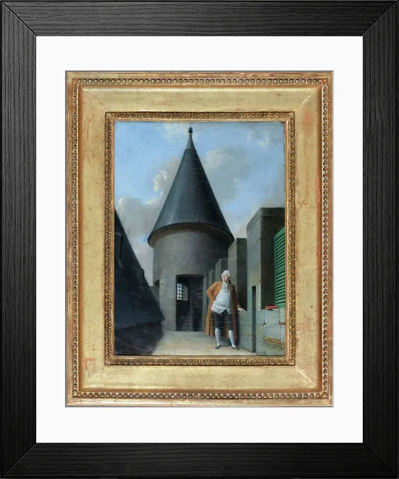 Framed Print : Louis XVI at the temple, 1814. Creator: Jean-Franois Garnerey Framed Print : Louis XVI at the temple, 1814. Creator: Jean-Franois Garnerey