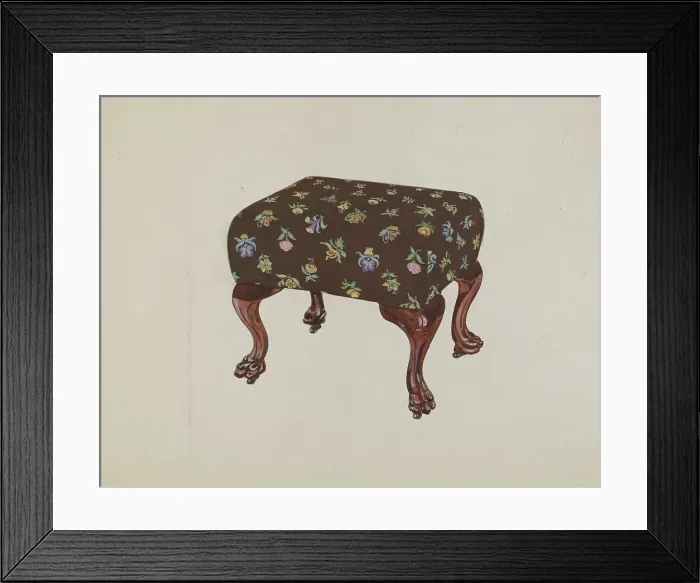 Framed Print : Stool, c. 1936. Creator: Florence Huston Framed Print : Stool, c. 1936. Creator: Florence Huston