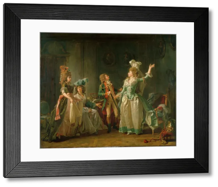 Framed Print : The departure of the dragoon, 1789. Creator: Michel Garnier Framed Print : The departure of the dragoon, 1789. Creator: Michel Garnier