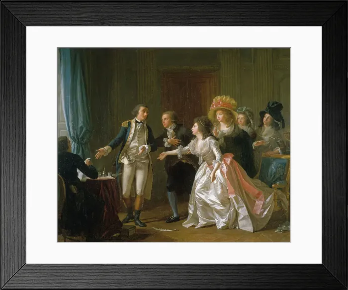 Framed Print : The interrupted marriage contract, c1789. Creator: Michel Garnier Framed Print : The interrupted marriage contract, c1789. Creator: Michel Garnier