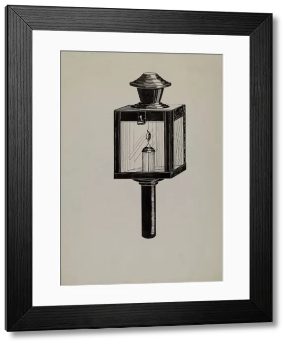 Framed Print : Concord Stage Lamp, 1936. Creator: Florence Huston Framed Print : Concord Stage Lamp, 1936. Creator: Florence Huston