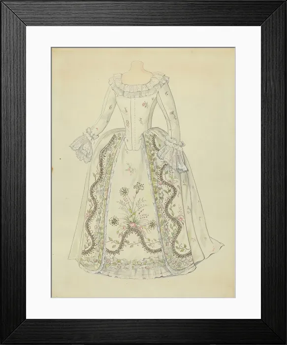 Framed Print : Dress, 1935 / 1942. Creator: Charlotte Winter Framed Print : Dress, 1935 / 1942. Creator: Charlotte Winter