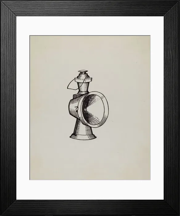Framed Print : Fire Truck Headlight, c. 1936. Creator: Florence Huston Framed Print : Fire Truck Headlight, c. 1936. Creator: Florence Huston