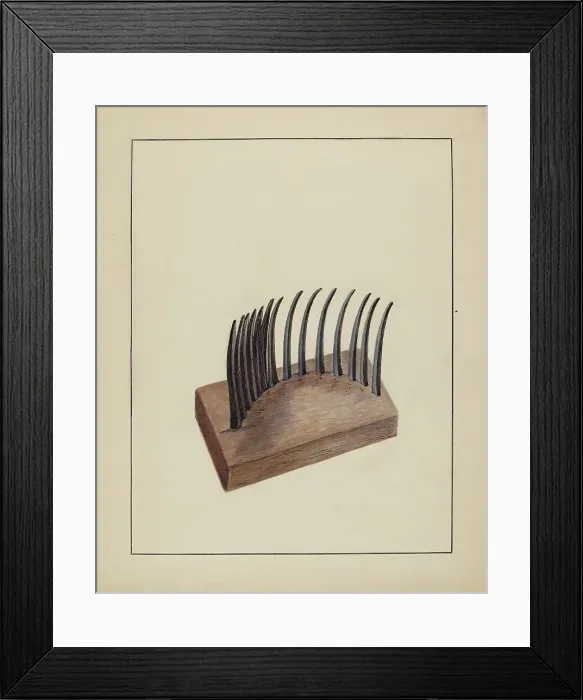 Framed Print : Comb (For Agricultural Use), c. 1935. Creator: Charlotte Winter Framed Print : Comb (For Agricultural Use), c. 1935. Creator: Charlotte Winter